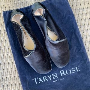 Vintage Taryn Rose Black Velour 1” Wedge